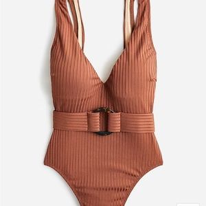 Wide Belt J Crew Ribbed Swimsuit Size 8